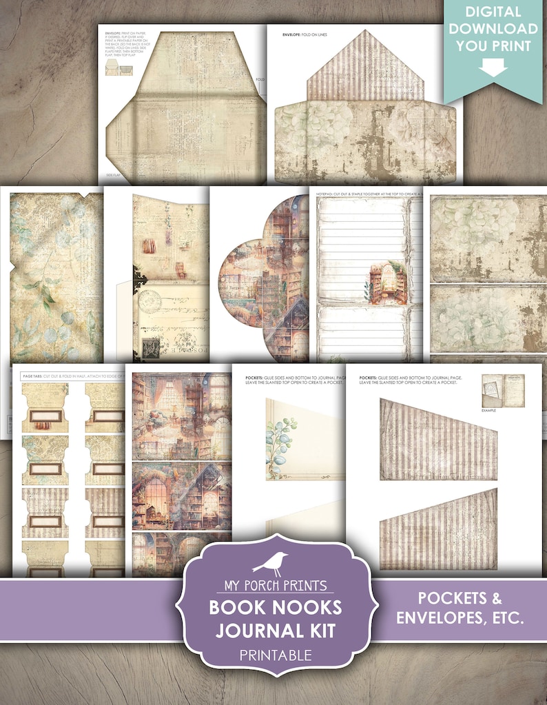 Junk Journal, Book Nooks, Kit, Nook, Library, Book Lover, Reading, Home ...