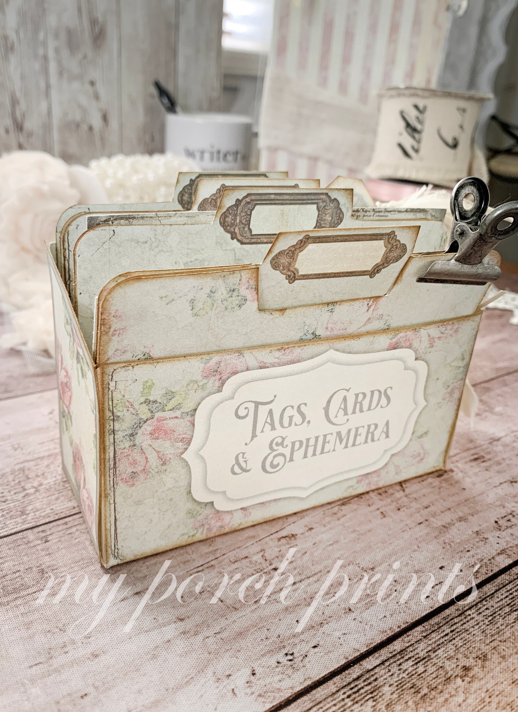 Ephemera Box Shabby Chic Junk Journal Pastel Storage My - Etsy Canada