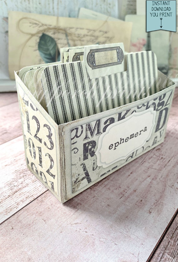 Ephemera Box Industrial Junk Journal Grunge Storage My - Etsy Canada