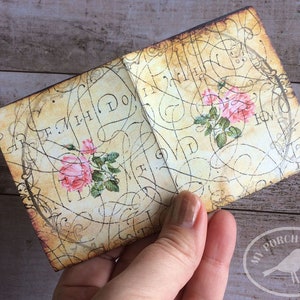 Mini File Folders, Roses, Scrapbook Kit, Junk Journal Kit, Printable ...