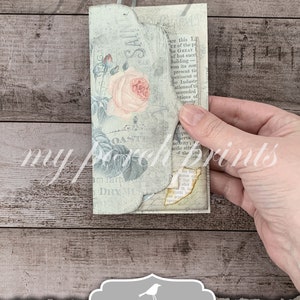 Junk Journal, Kit, Rose, Tri-Fold, Journal Insert, Ephemera, Handmade, Printable, Embellishment, Vintage, Digital, Download, My Porch Prints image 5