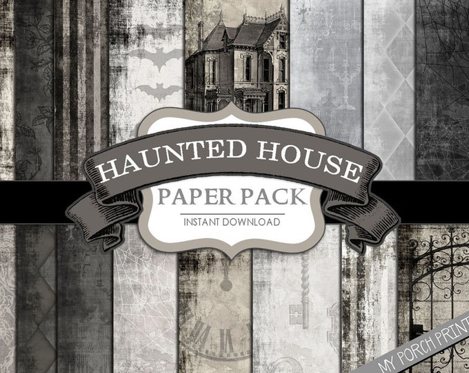 Haunted House, Folding, Insert, Kit, Junk Journal, 3D, Craft, Halloween ...