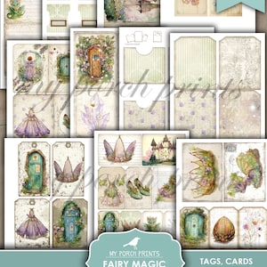Fairy Magic Junk Journal Kit, Fairytale Fairies Woodland Castles ...
