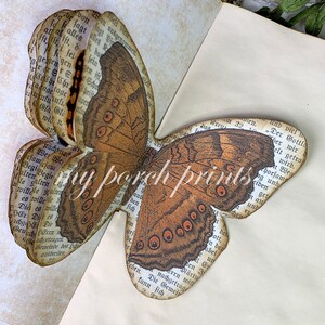 Junk Journal, Insert, 3D, Butterfly, Craft Kit, Book Page, Dimensional, Pop Up, Printable, My Porch Prints, Digi Kit, Digital Download image 7
