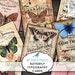Butterfly Typography Cards, shabby, French, Rose, Valentine, collage sheet, download, Digital, Junk Journal, vintage, Printable, Ephemera