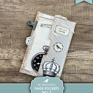 Page Pockets No. 2 Junk Journal Folio Kit, Folder, Black and White ...