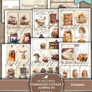 Junk Journal, Farmhouse Cottage, Kit, Farm, Cottagecore, Animals ...