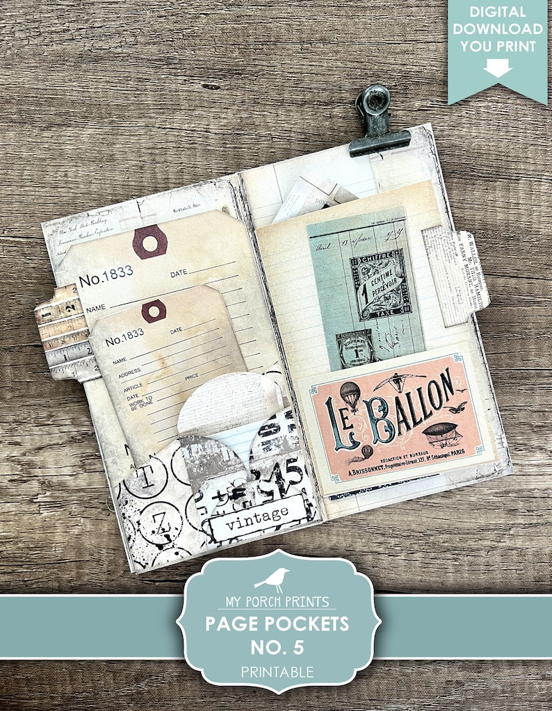 Page Pockets No. 5 Junk Journal Folio Kit, Folio, Folder, Neutral ...