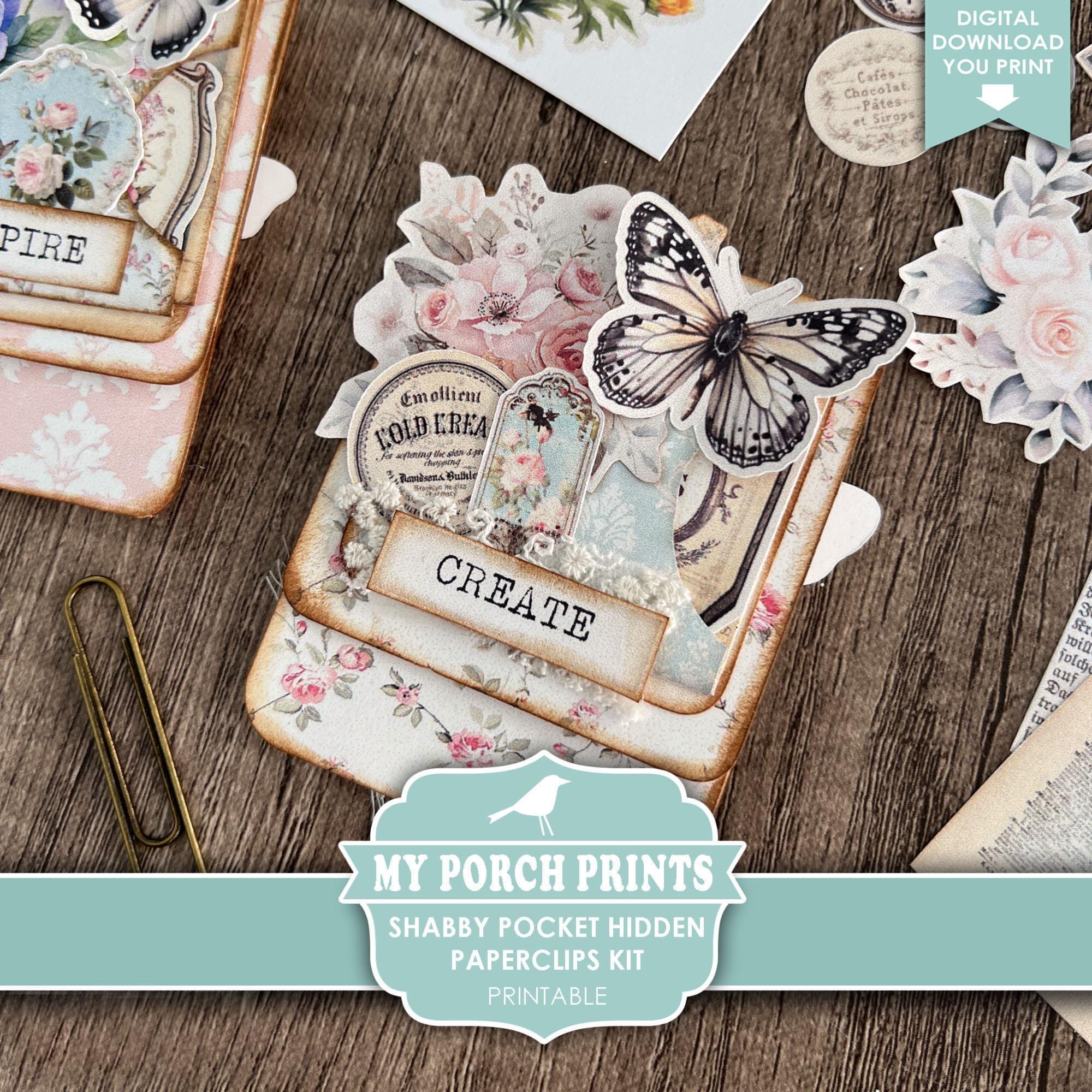 Shabby Pocket Hidden Paperclips Kit, 3, Junk Journal, Paper Clip ...