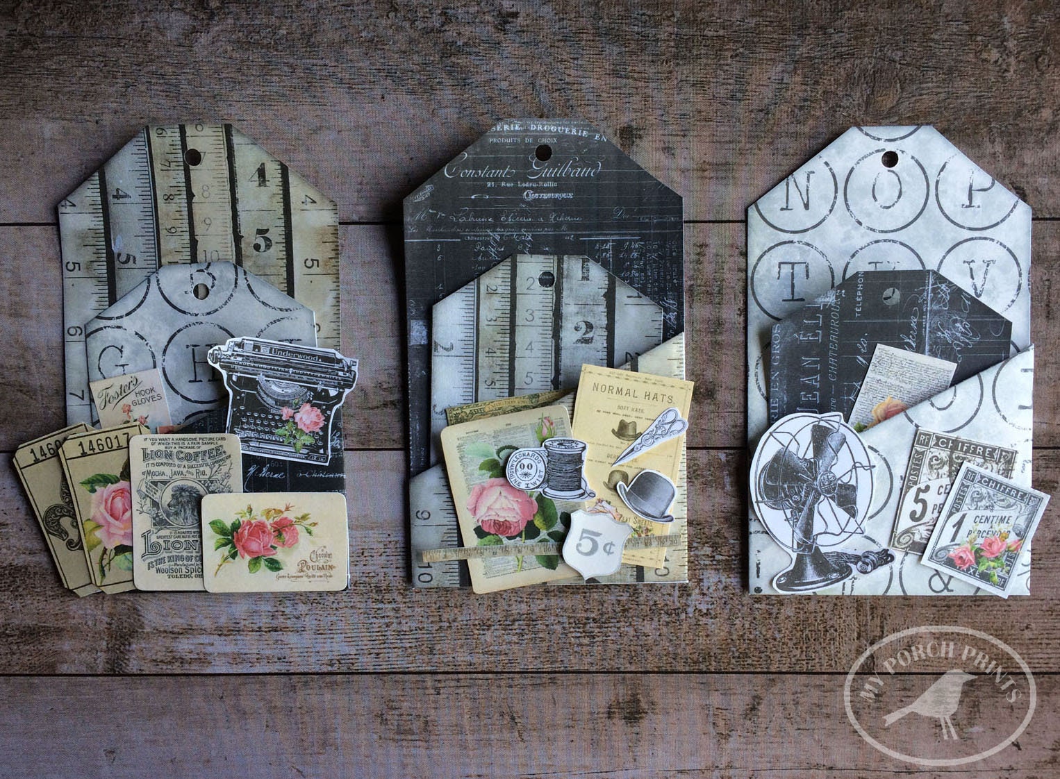 Industrial Pocket Tags Loaded Envelope Junk Journal Kit - Etsy UK