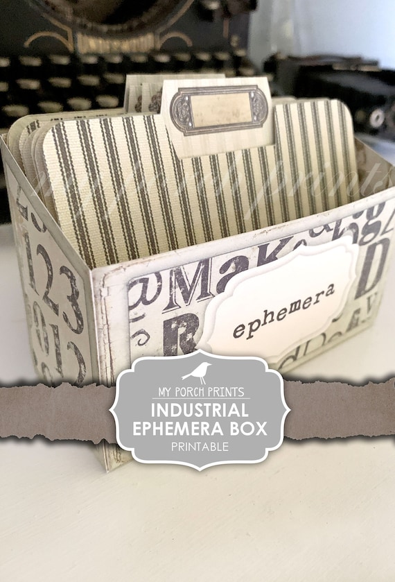 Ephemera, Box, Industrial, Junk Journal, Grunge, Storage, My Porch