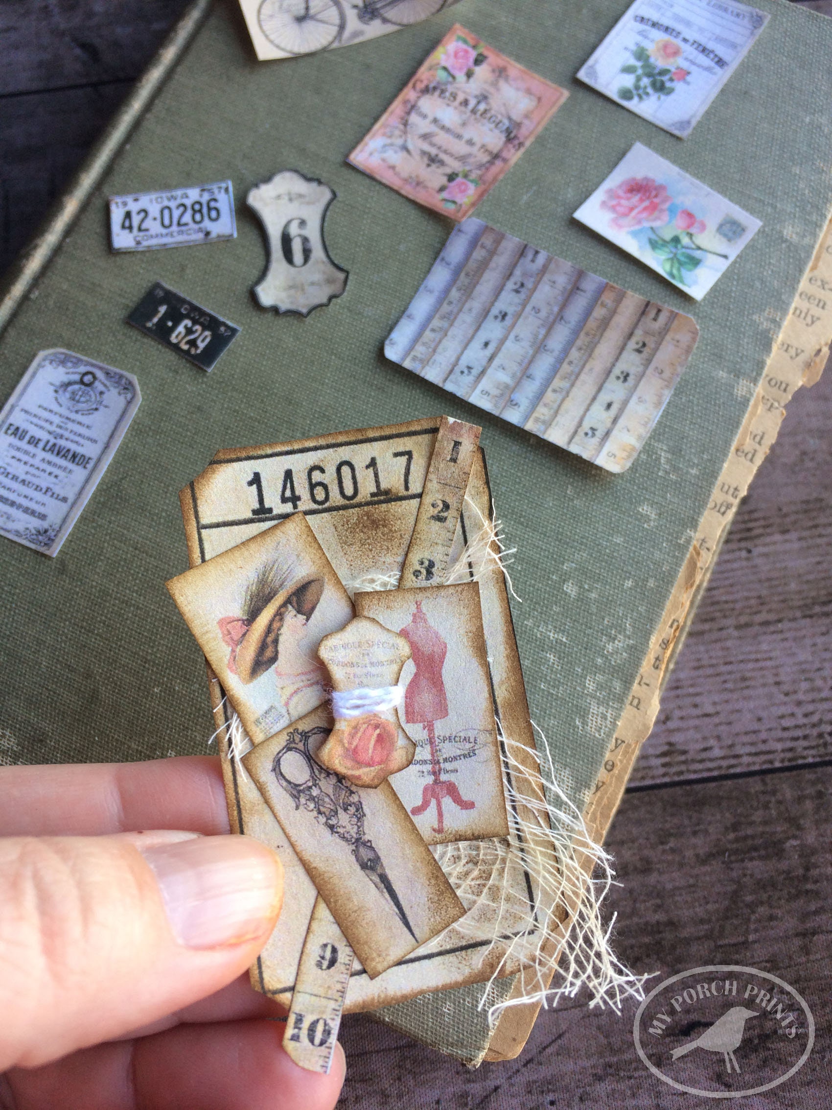 Mini Ephemera Pack, Junk Journal Kit, Embellishments, Postcard ...