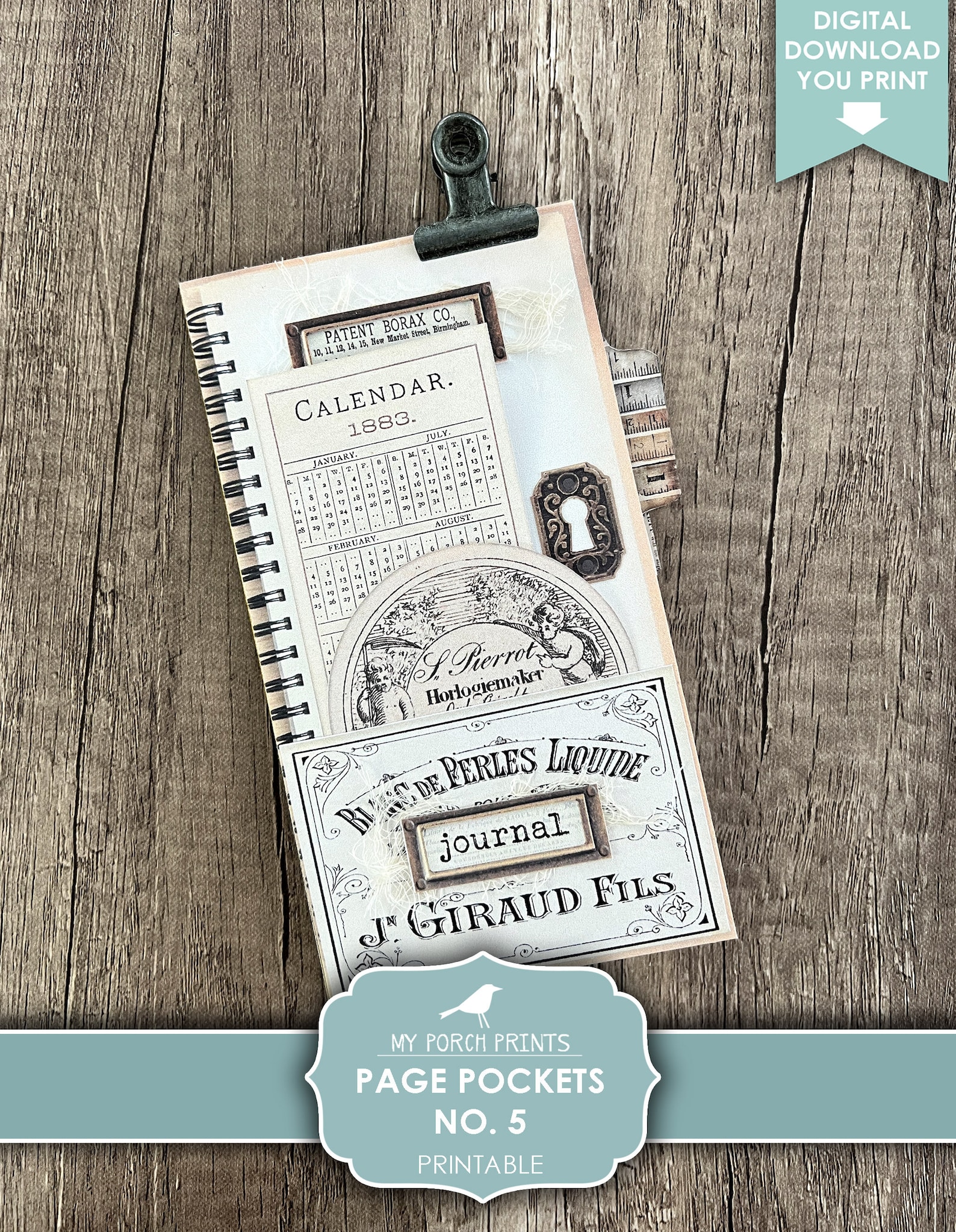 Page Pockets No. 5 Junk Journal Folio Kit, Folio, Folder, Neutral ...