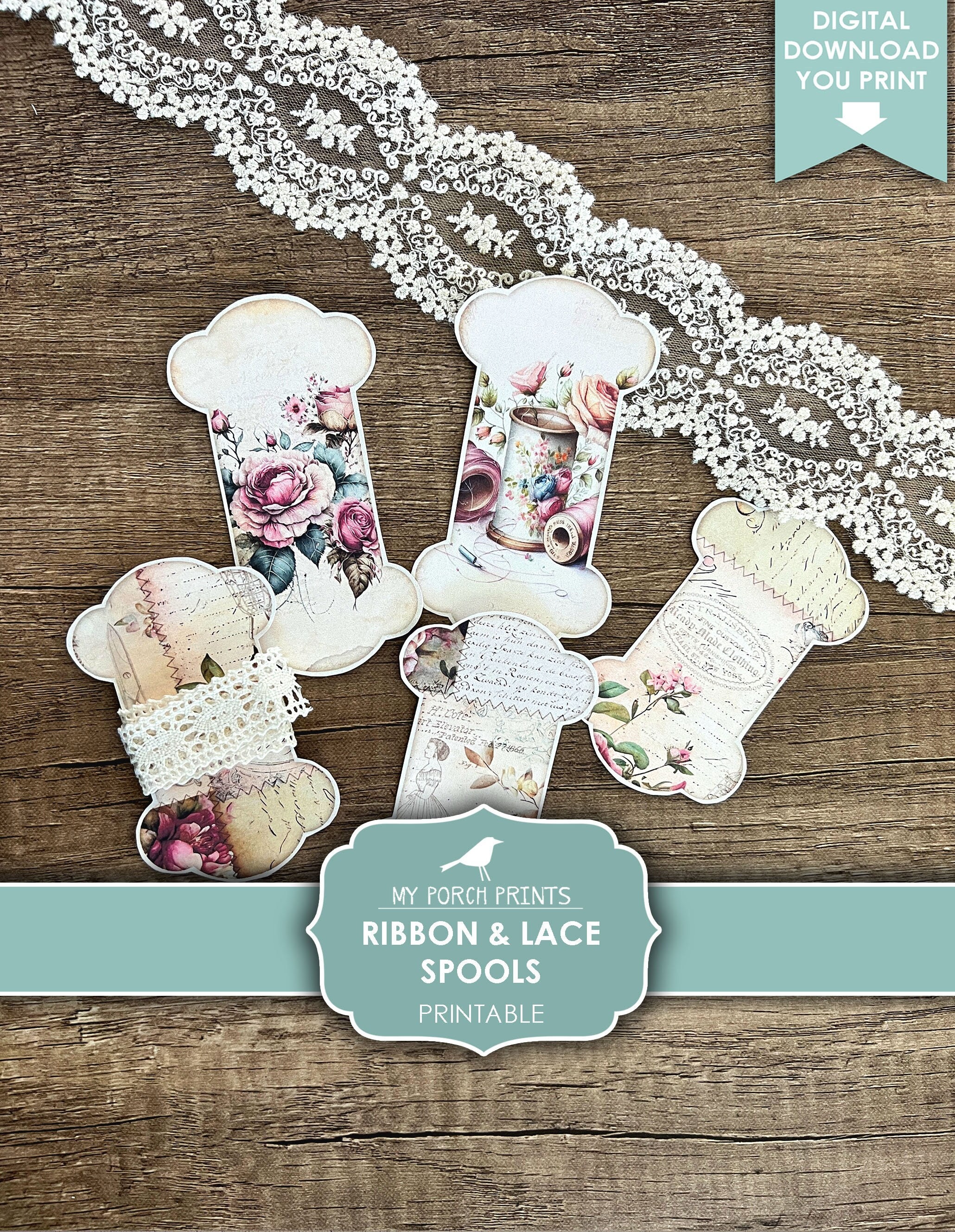 Vintage Pink Ribbon - Etsy display picture 2