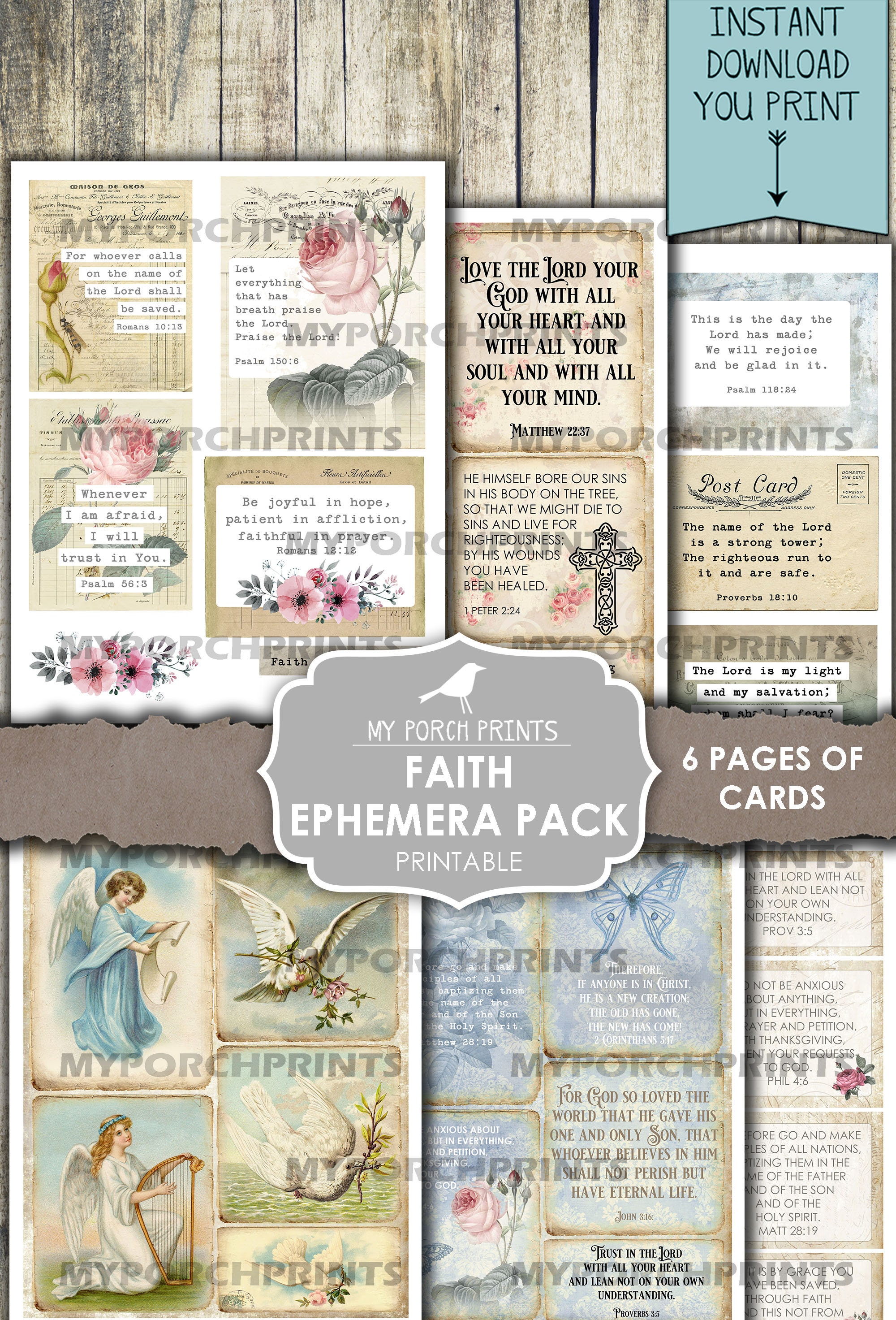 Christian Faith Vintage Junk Journal Pages And Ephemera: Over 210 Catholic  & Bible Scripture Themed Labels, Postcards, Tags, Papers & Ephemera Pieces   Collage And Many Other Paper Crafts: Publishing, Printopedia:  9798445574798