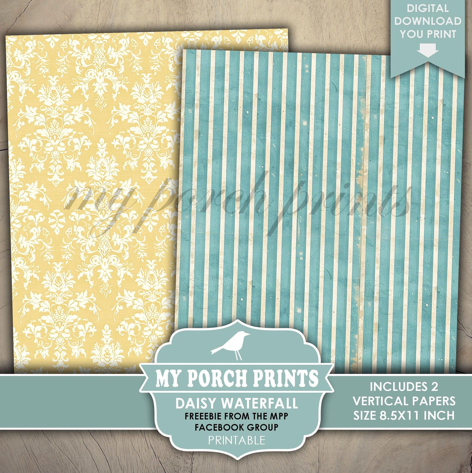 Daisy Waterfall, Junk Journal, Ephemera, Fan Favorite Freebie, Flip ...