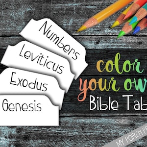 Bible Tabs, Bible tabs printable, bible tabs download, color your own, bible journal tabs, bible journaling printable, printable tabs, blank