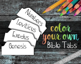 Bible Tabs, Bible tabs printable, bible tabs download, color your own, bible journal tabs, bible journaling printable, printable tabs, blank