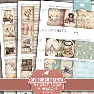 My Craft Room Mini Books, Junk Journal, Miniature, Home Office ...