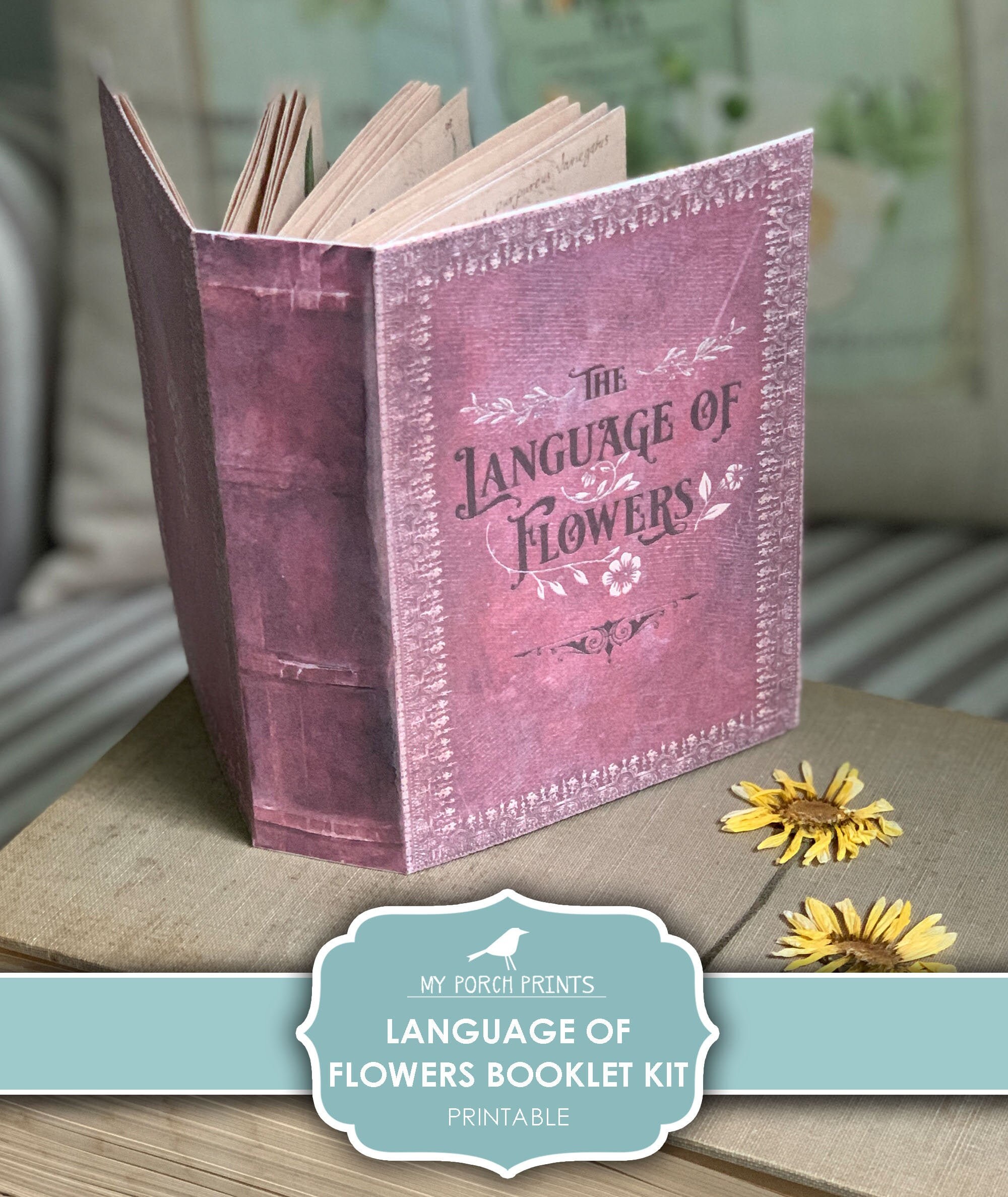 Language of Flowers Book Junk Journal Pocket Sized Flower - Etsy