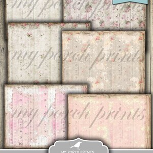Junk Journal, Shabby, Pink, Ruler, Paper, Printable, Valentines Day ...
