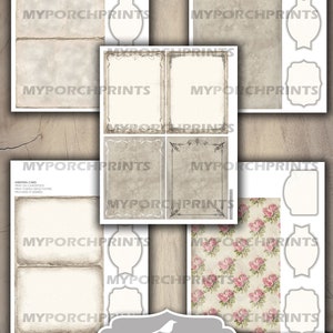 May include: Printable greeting card and sentiment kit with four card frames, four blank labels, and a floral pattern. The kit includes instructions to print on cardstock and use double-sided paper if desired.