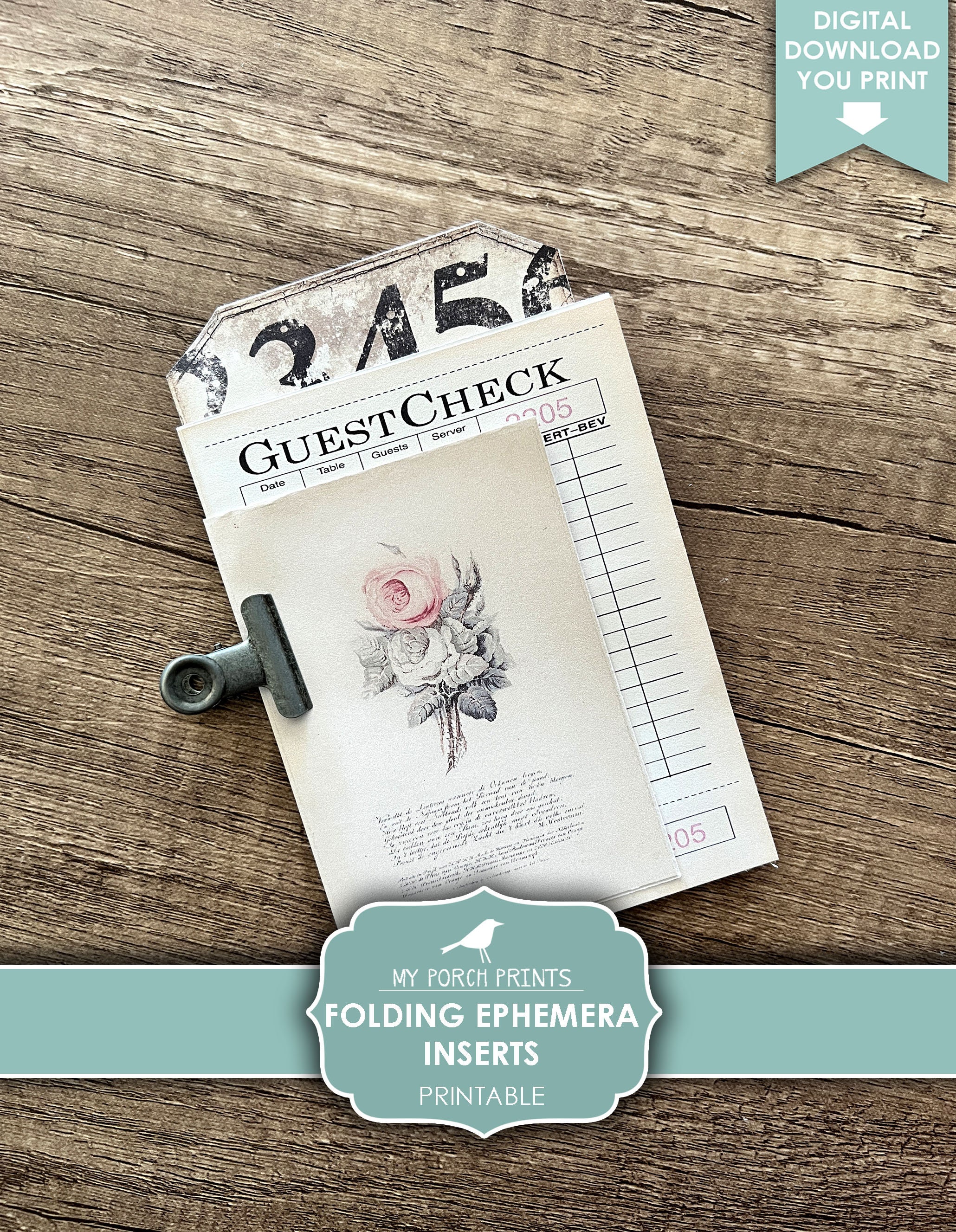 Junk Journal, Folding, Ephemera, Inserts, Neutral, Pages, Ledger ...