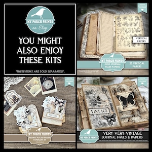 Handwritten Script Papers Junk Journal, Vintage Neutral Handwriting ...