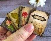 ジャンクジャーナル　Garden memories Garden Mini Books, Flowers, Rose, Mini Album, Necklace