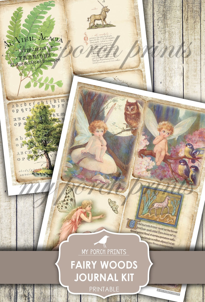Junk Journal Kit, Fairy, Woods, Fairytale, Fairies, Pink, My Porch ...