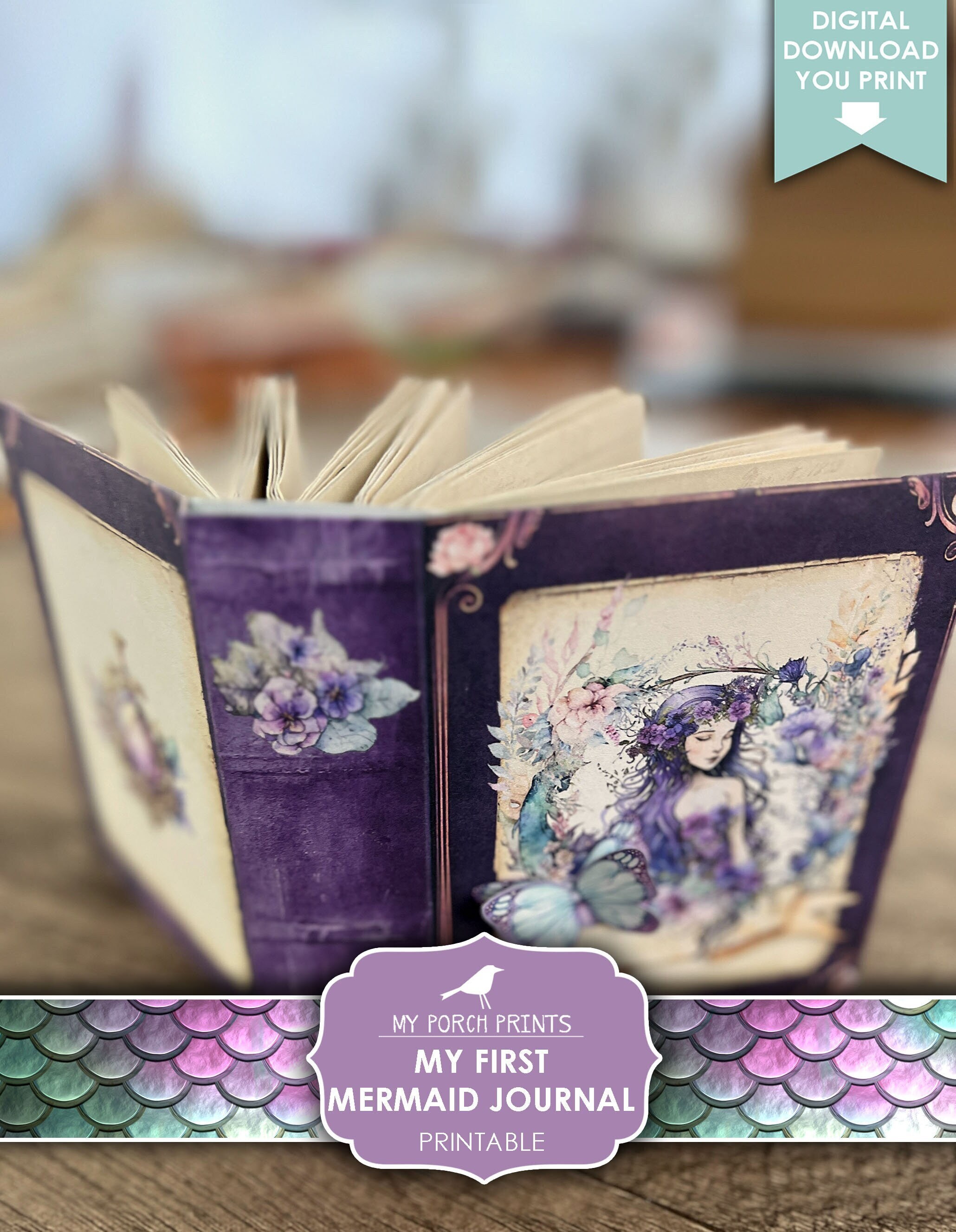 Junk Journal, My First, Mermaid, Beginner's, Kit, Kids, Girl