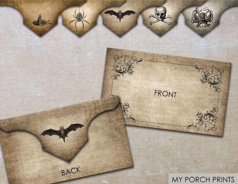 Halloween Envelopes Halloween Decorations Jewelry Display Etsy