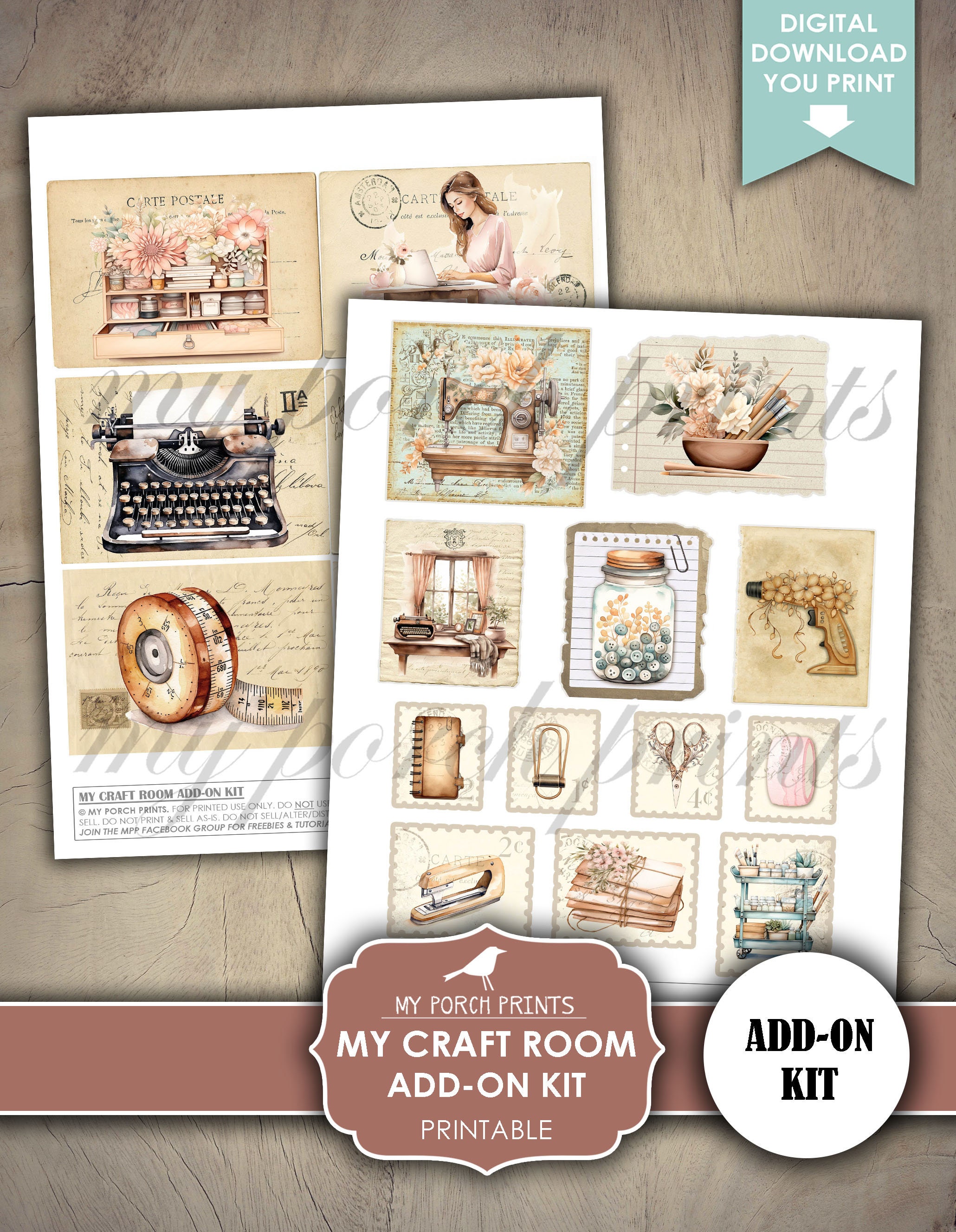 My Craft Room ADD ON Kit, Junk Journal, Home, Office, Supplies ...