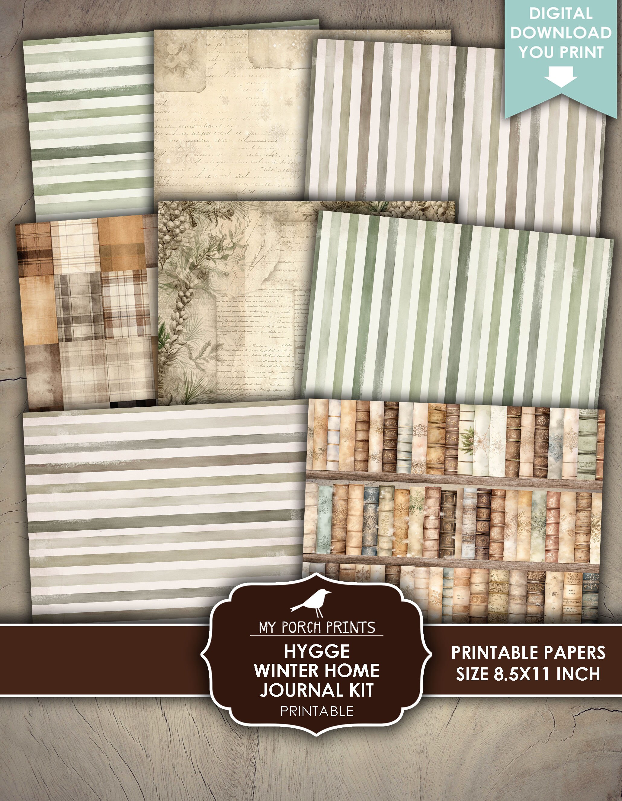 Hygge Winter Home Junk Journal Kit, December, Daily, Neutral, Holiday ...