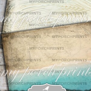 Junk Journal, Ocean Papers, Printable, Mermaid, Sea, Ocean, Paper, Nautical, Shell, Water, Beach, Blue, My Porch Prints, Digital Download image 6