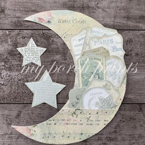 Moon, Pocket, Junk Journal, Insert, Kit, Dream Journal, Tags, Stars ...