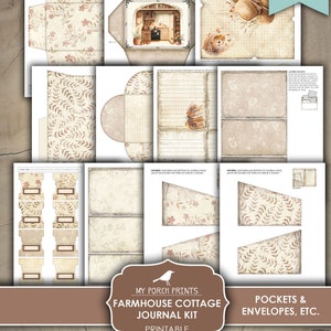 Junk Journal, Farmhouse Cottage, Kit, Farm, Cottagecore, Animals ...