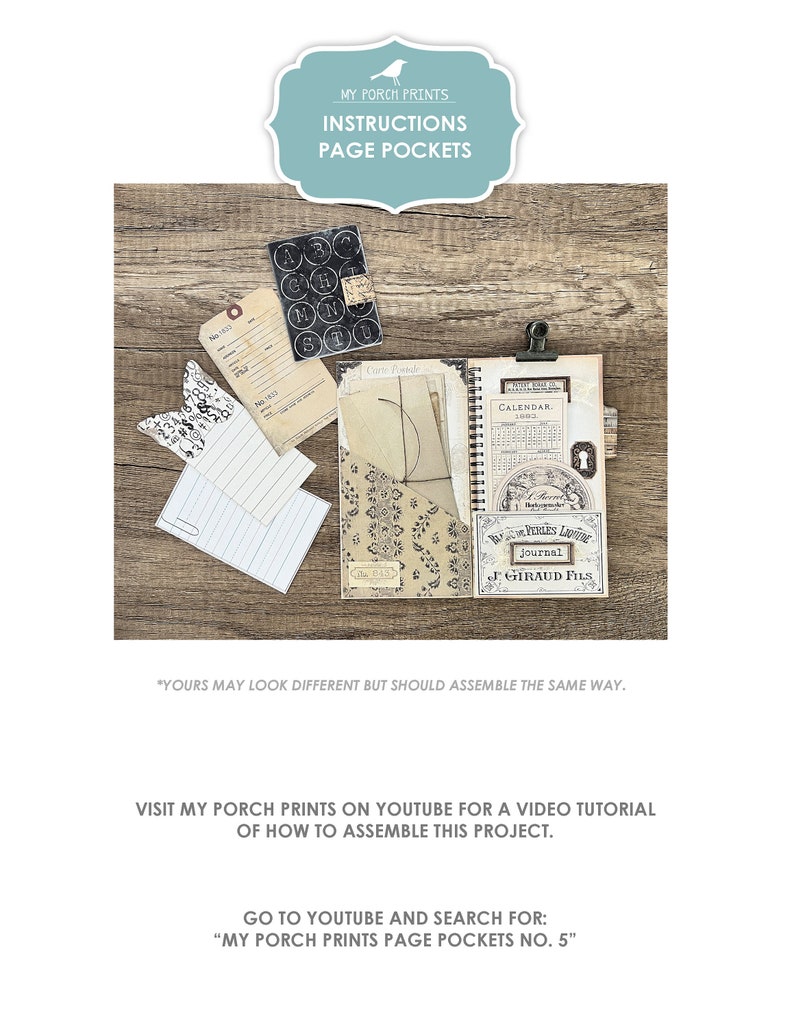 Page Pockets No. 5 Junk Journal Folio Kit, Folio, Folder, Neutral ...