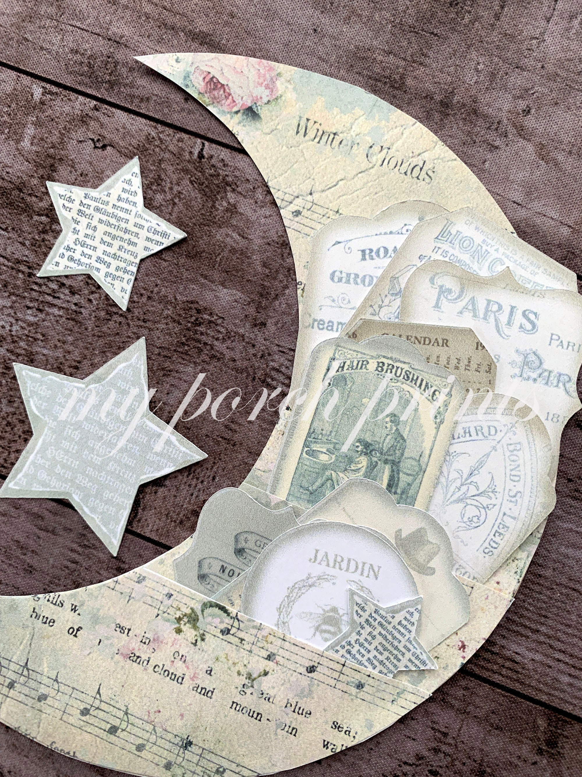 Moon, Pocket, Junk Journal, Insert, Kit, Dream Journal, Tags, Stars ...