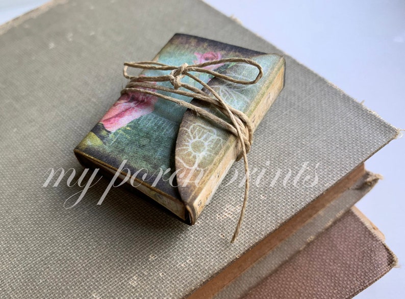 Mini Folio, Mini Album, Craft Kit, Junk Journal Kit, My Porch Prints, Imprimable, Mini Book, Miniature, Book, Digi Kit, Digital, Download image 2