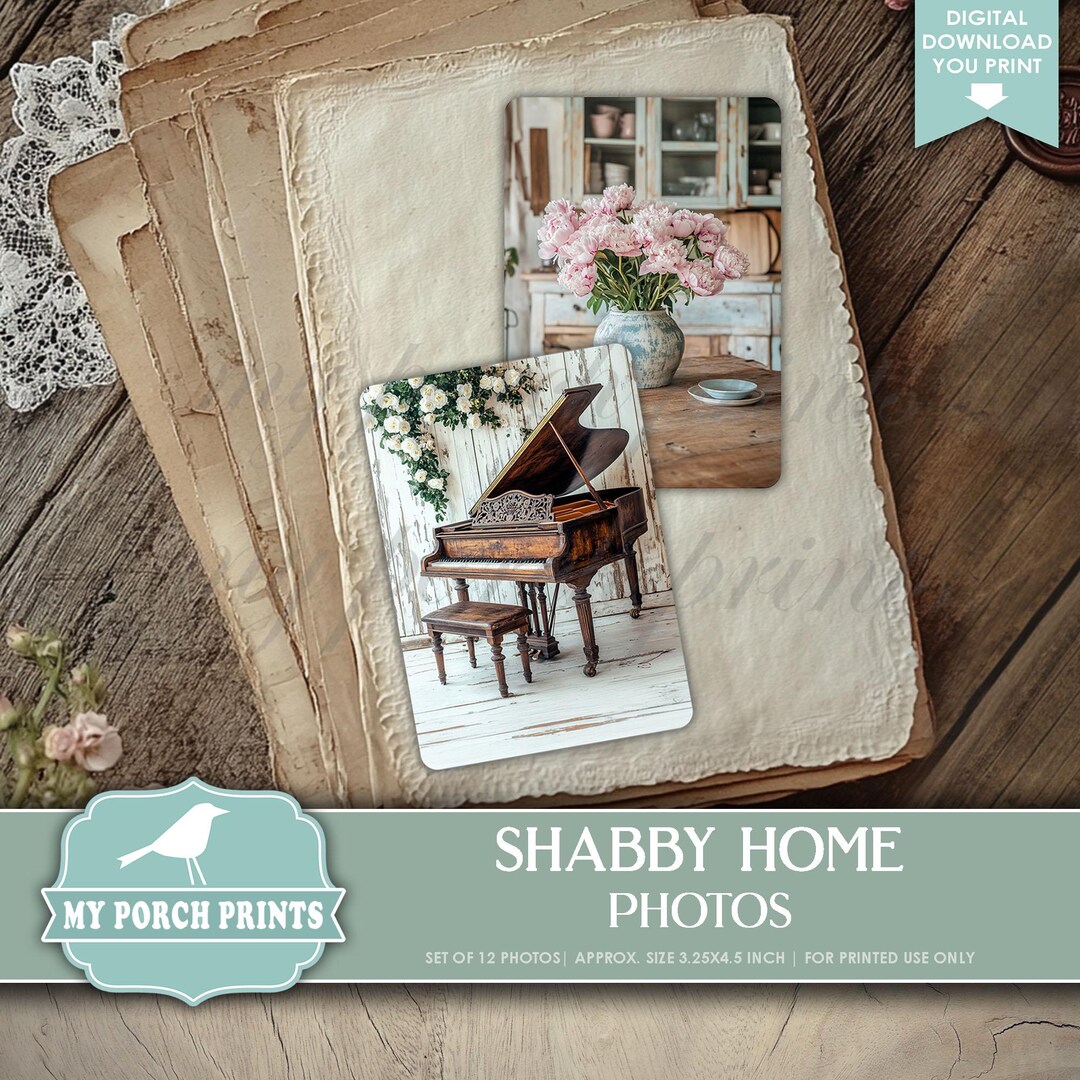 Shabby Home Photos Junk Journal, Photograph, Scrapbooking, Cottage ...