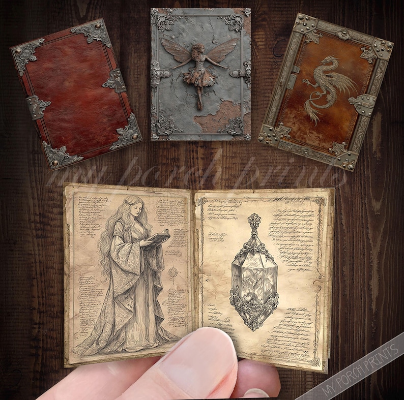 Legendary Creatures Mini Books, Junk Journal, Miniature, Magical ...