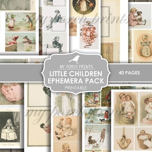 Junk Journal, Ephemera, Pack, Little, Children, Boy, Girl, Child, Kid ...