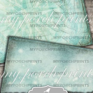 Junk Journal, Ocean Papers, Printable, Mermaid, Sea, Ocean, Paper, Nautical, Shell, Water, Beach, Blue, My Porch Prints, Digital Download image 7