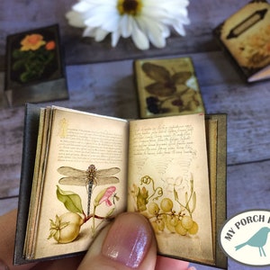 Garden Mini Books, Flowers, Rose, Mini Album, Necklace, Scrapbook ...