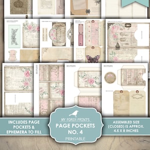 Page Pockets No. 4 Junk Journal Folio Kit, Folder, Shabby, Butterfly ...