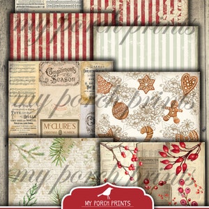 Christmas, Junk Journal, Kit, Yummy, Vintage, Printable, My Porch ...