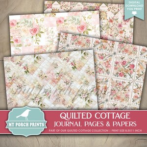 Quilted Cottage PAGES & PAPERS, Junk Journal Quilting Quilts Sewing ...
