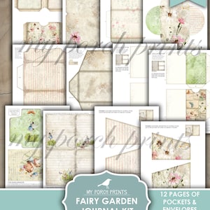 Fairy Garden Junk Journal Kit, Fairies Forest Door Cottagecore Magic ...