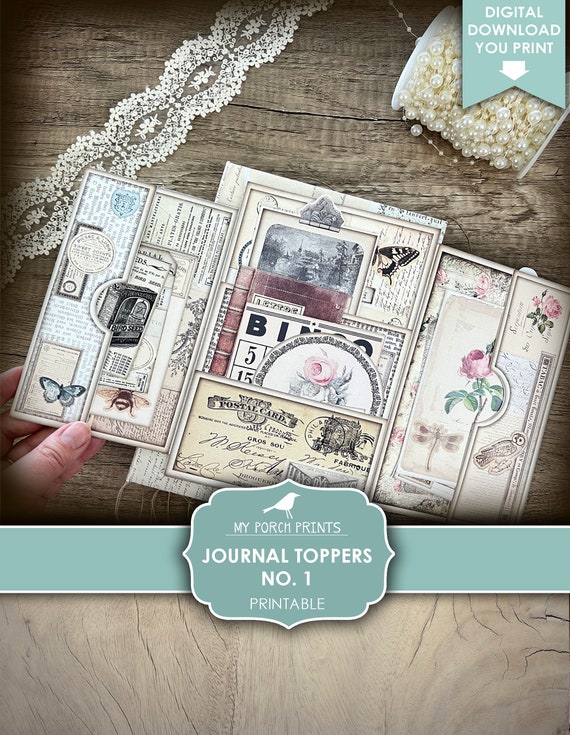 Buy Lined Vintage Paper for Junk Journals, Journaling Digital Kit